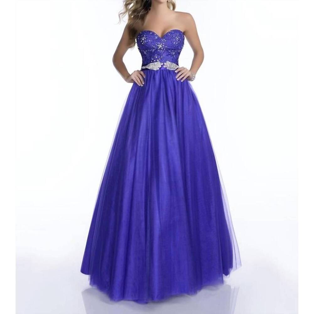 NEW KARISHMA CREATIONS strapless maxi dress in purple